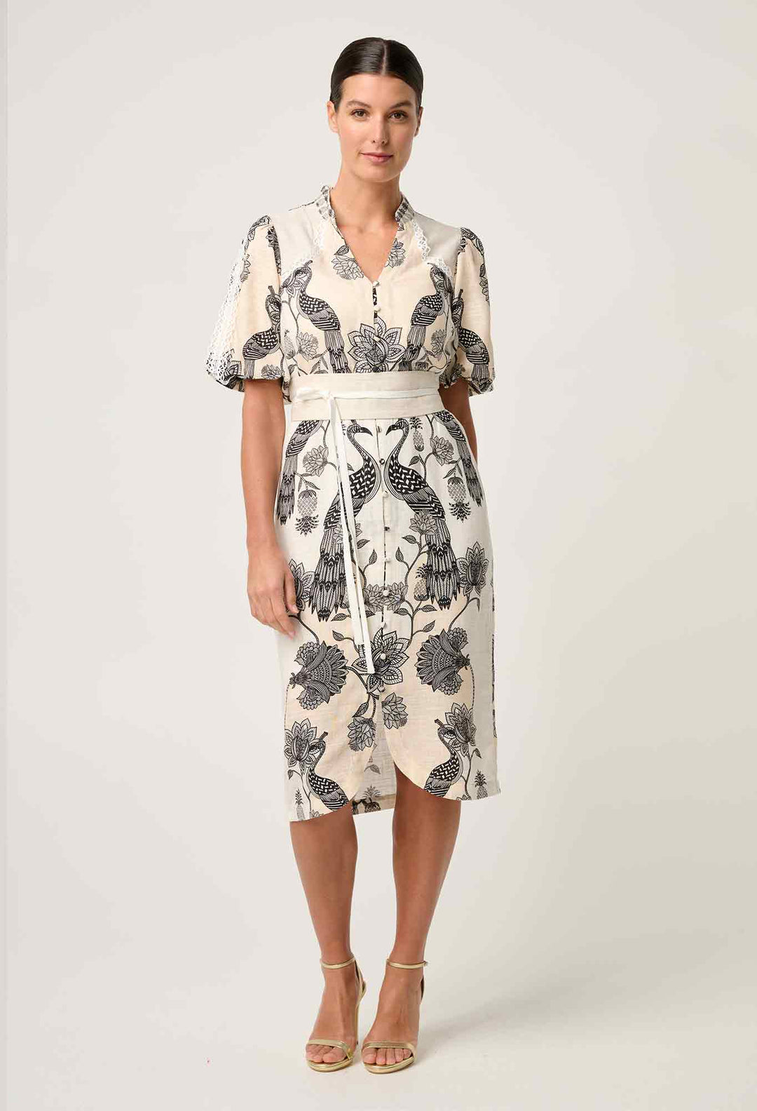 Once Was Gaia Lace Spliced Dress