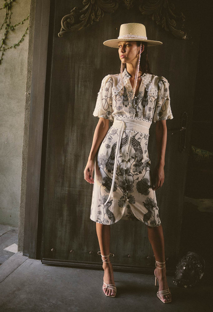 Once Was Gaia Lace Spliced Dress