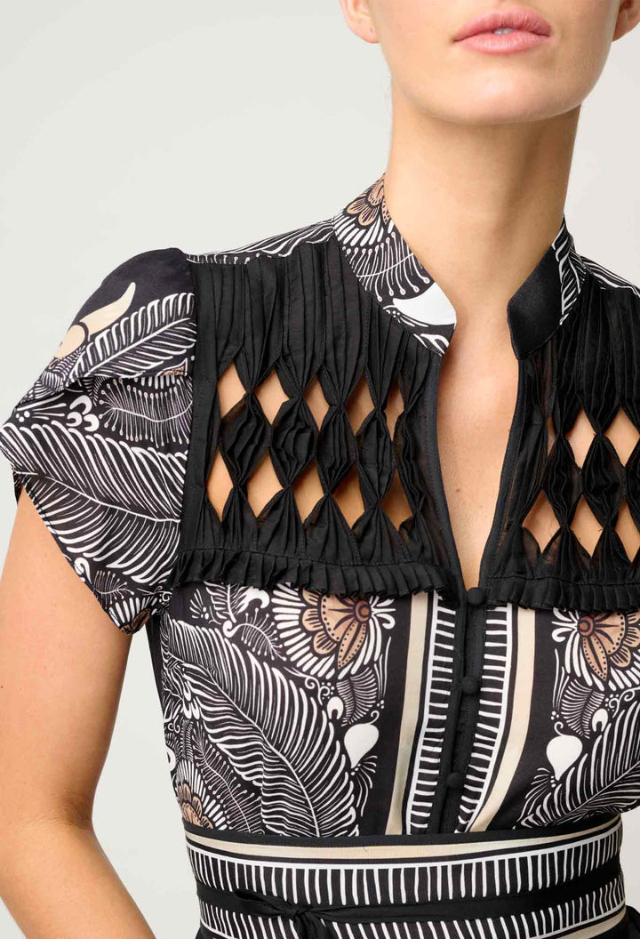 Once Was Maha Diamond Smock Dress