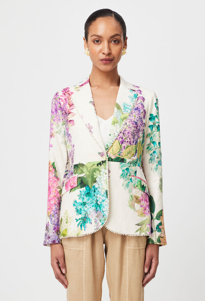 Once Was Wisteria Alba Bahia Stretch Blazer