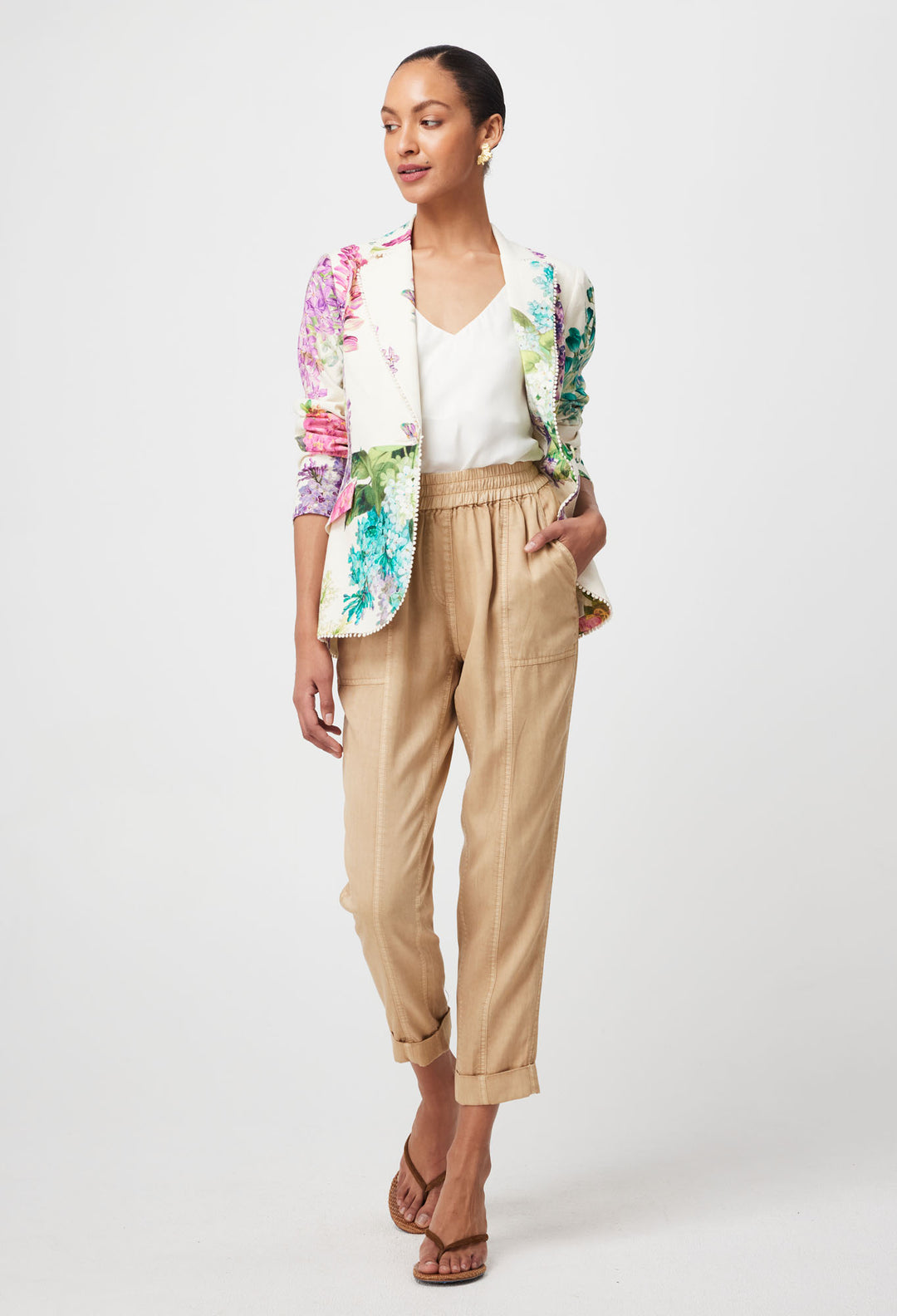 Once Was Wisteria Alba Bahia Stretch Blazer