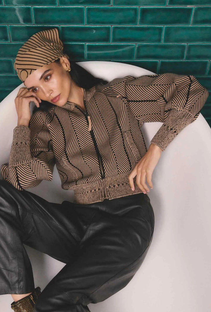 Once Was Jeanne Wool Blend Bomber