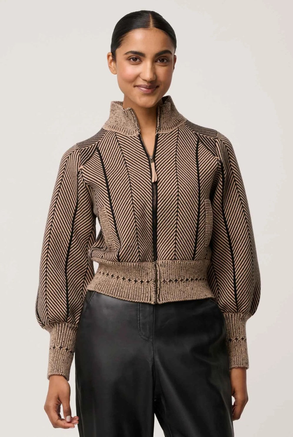 Once Was Jeanne Wool Blend Bomber