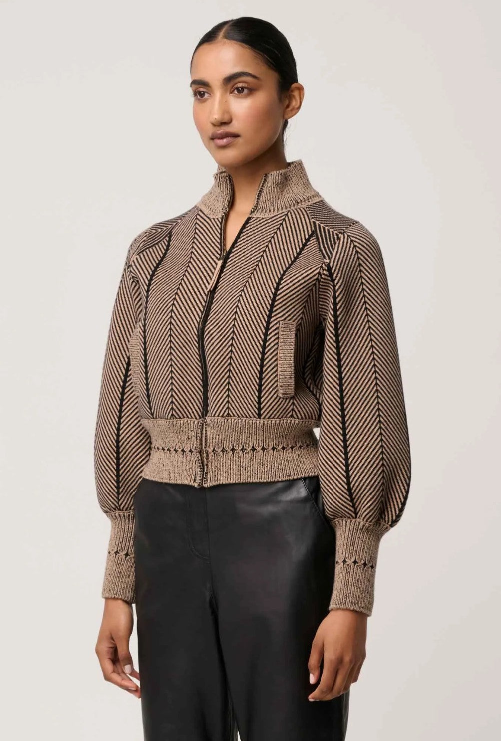 Once Was Jeanne Wool Blend Bomber