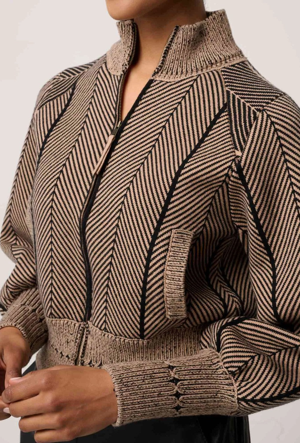 Once Was Jeanne Wool Blend Bomber