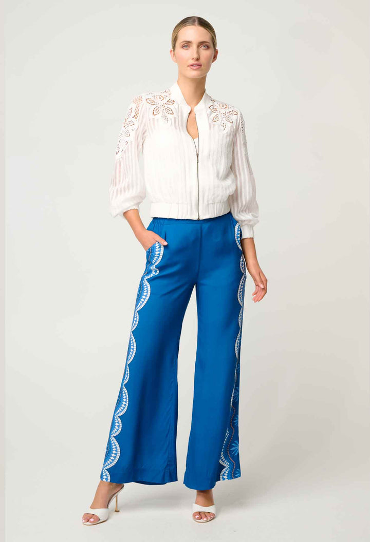 Once Was Lamia Tencel Lace Detail Bomber