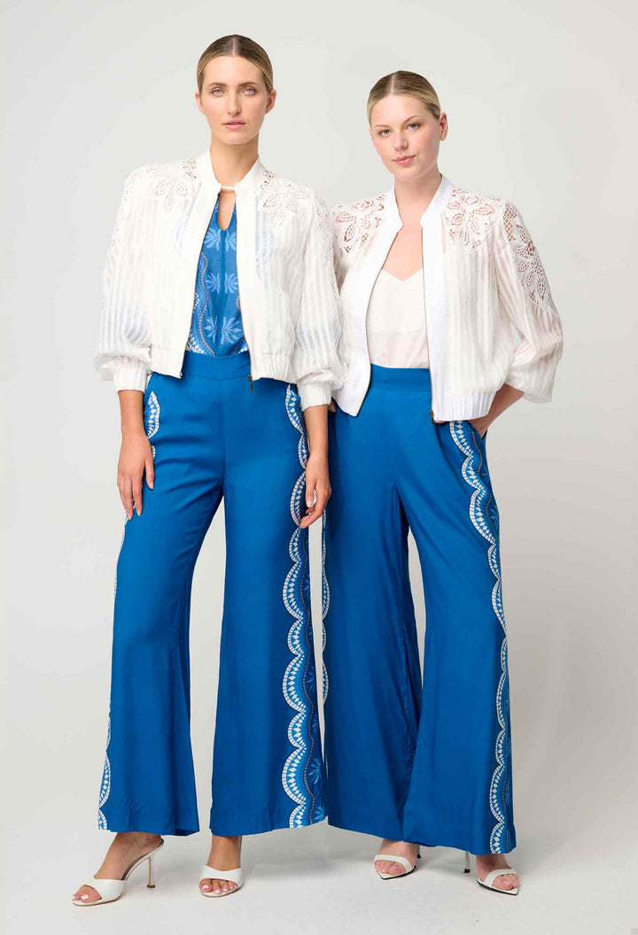 Once Was Lamia Tencel Lace Detail Bomber