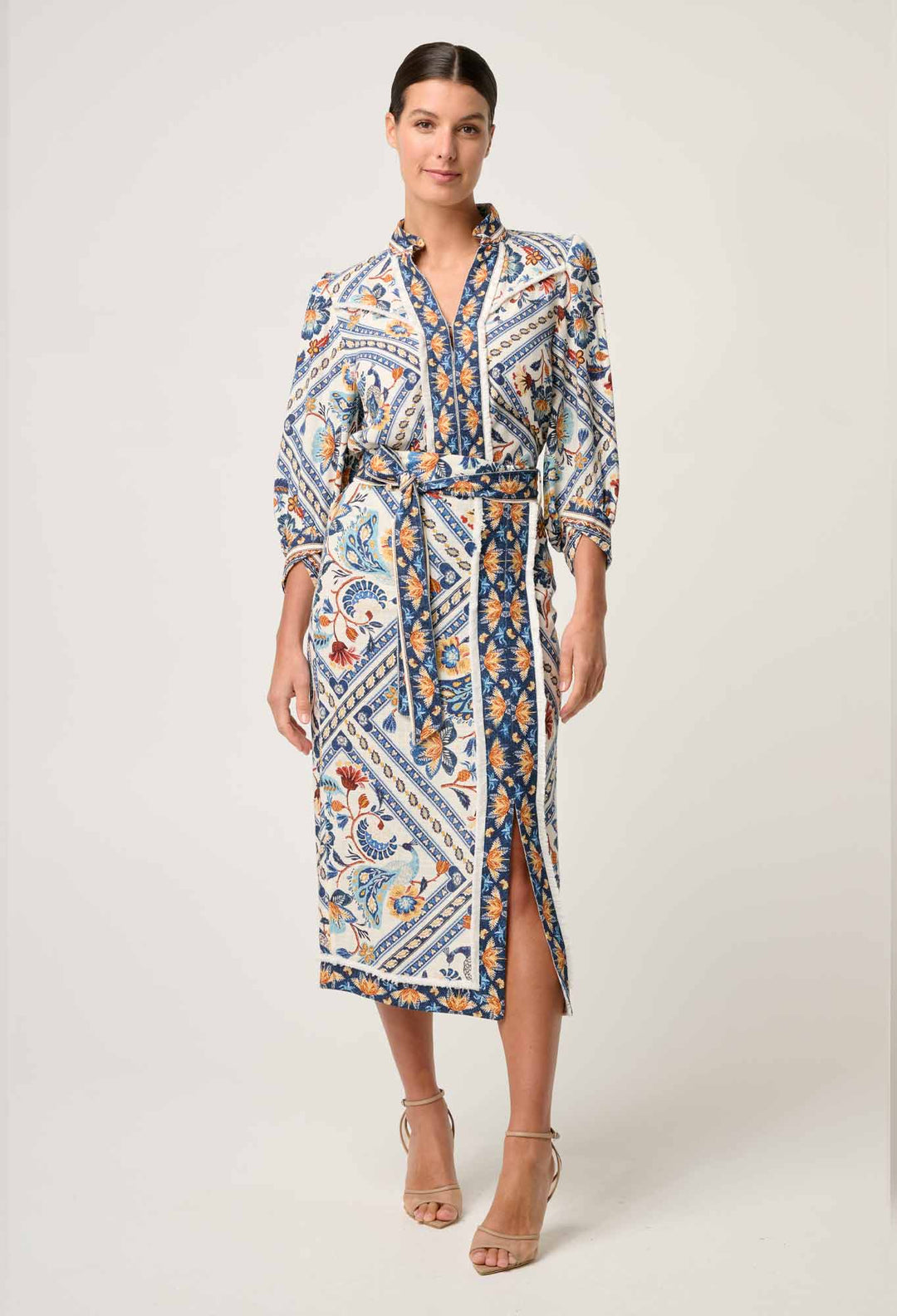 Once Was Zenobia Fringe Midi Skirt