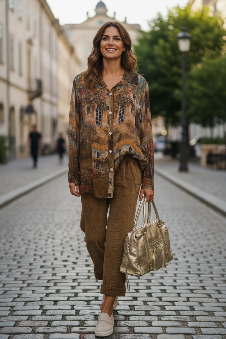 Amici Dolci Silk Shirt - CM Choc