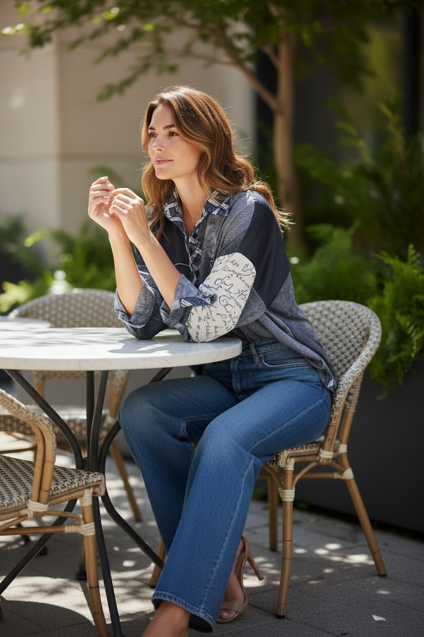 Amici Mica silk blend Shirt - Blue