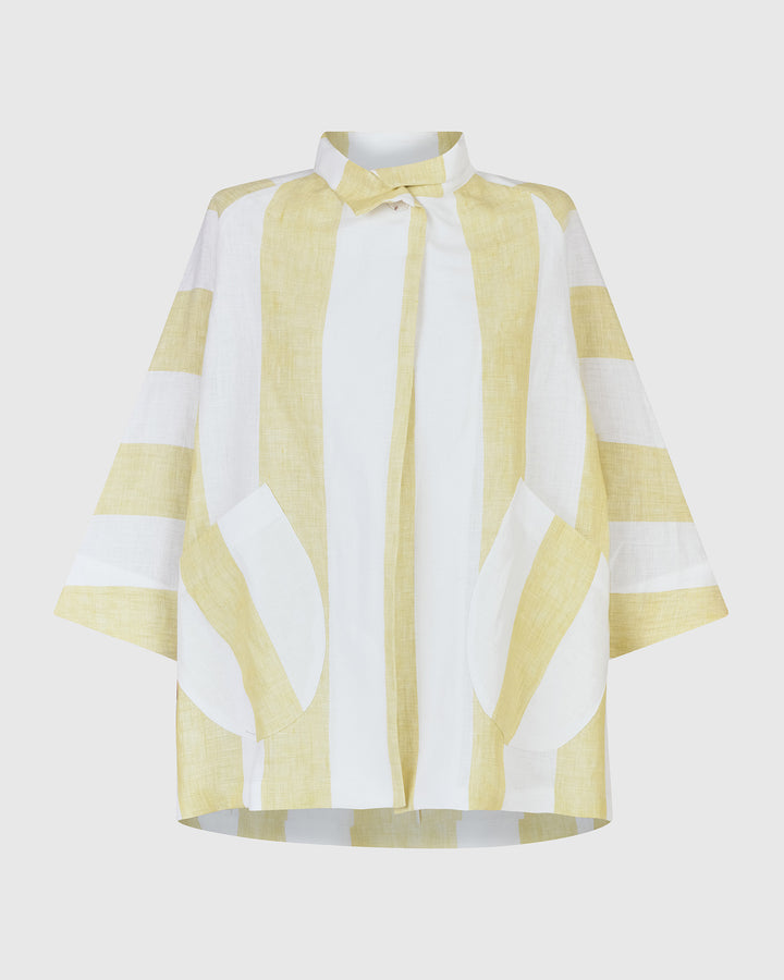 Alembika Citron stripe linen jacket