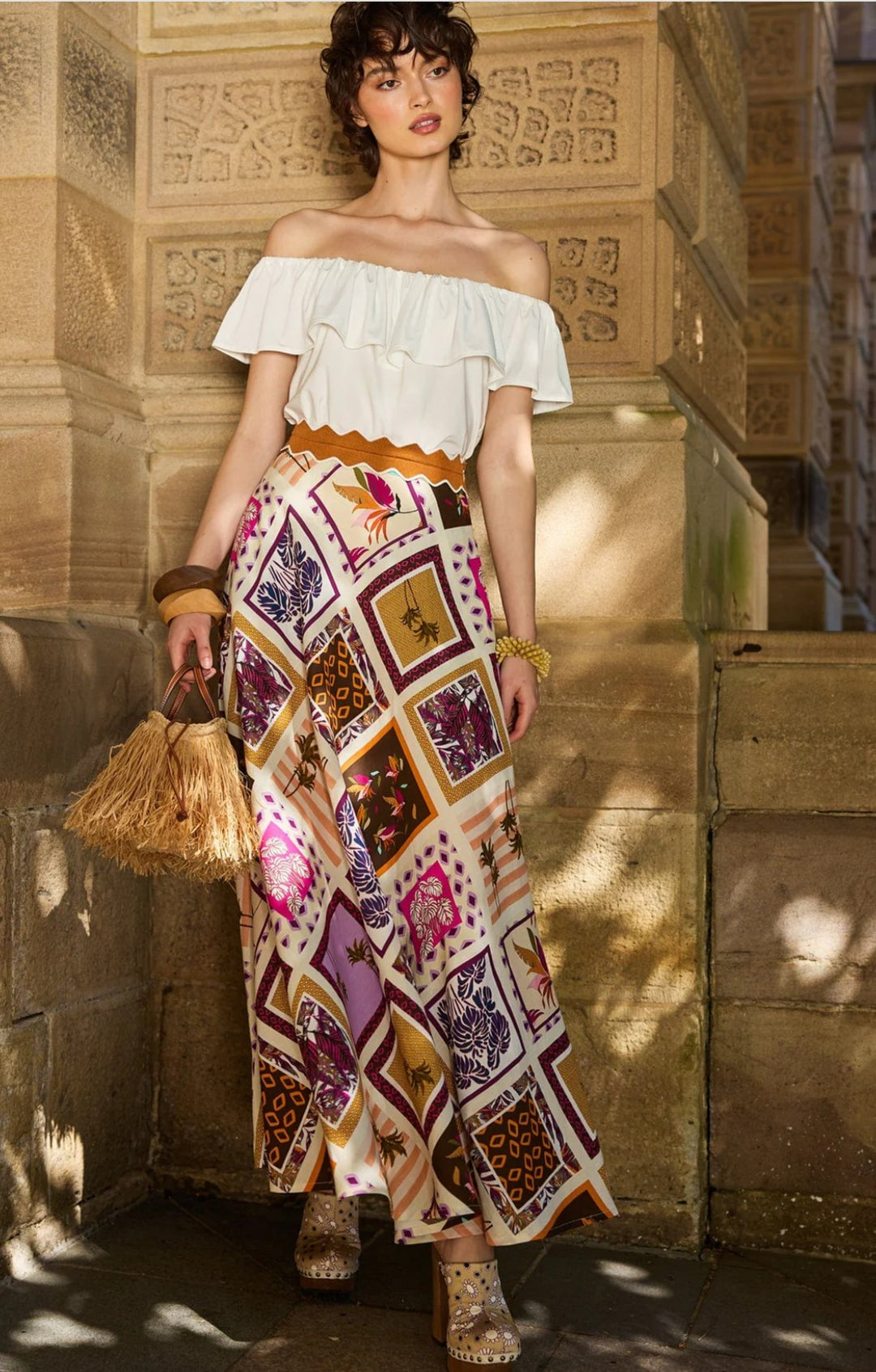 Sacha Drake Wild Palm Maxi Skirt