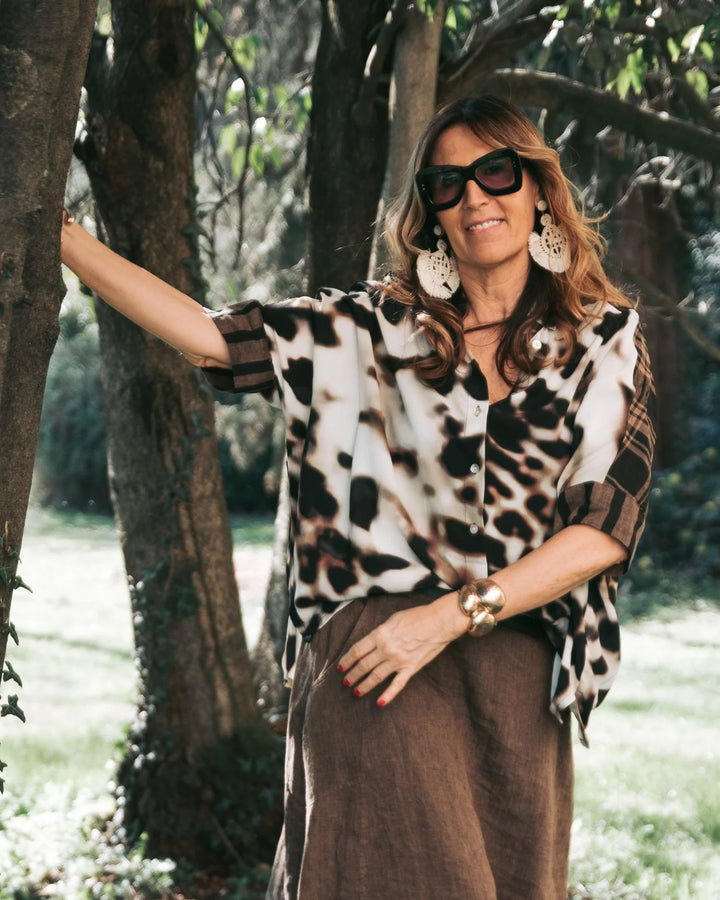 Alembika Fawn Leopard Camp Shirt