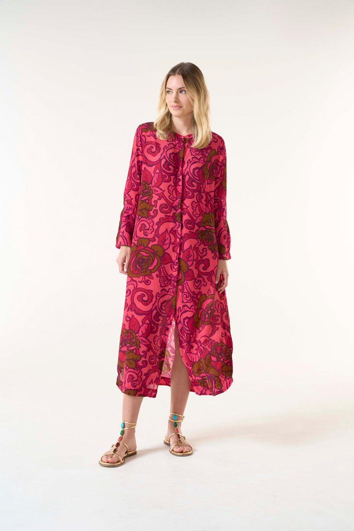 Oneseason San Sebastian Hot Coral India dress