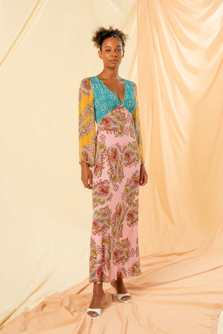 Kachel Vicky Paisley Maxi Dress