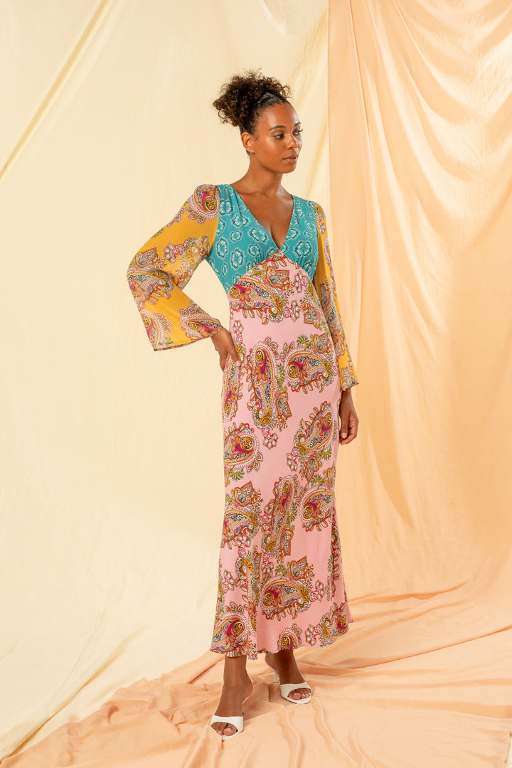 Kachel Vicky Paisley Maxi Dress