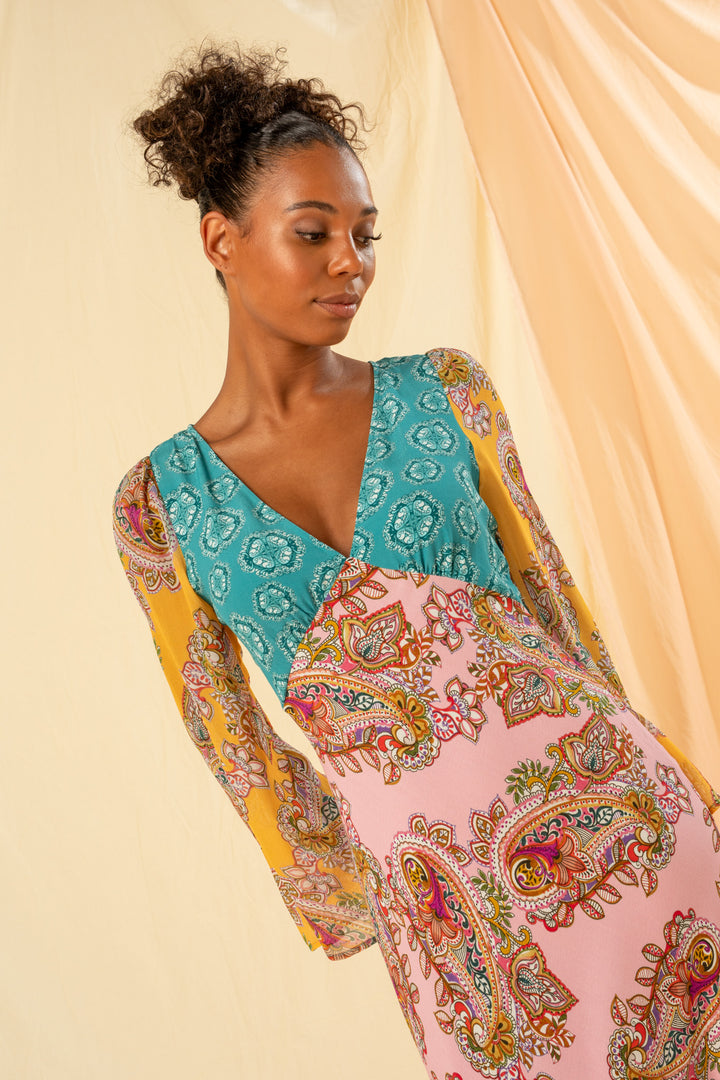 Kachel Vicky Paisley Maxi Dress