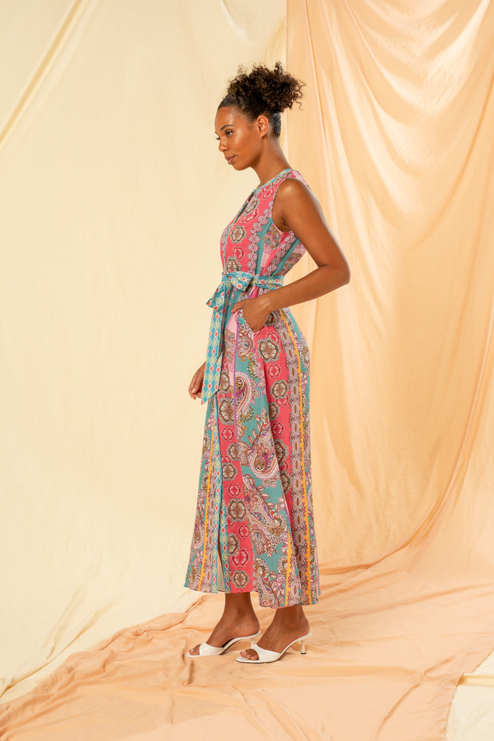 Kachel Skyler Sleeveless Maxi Shirt Dress