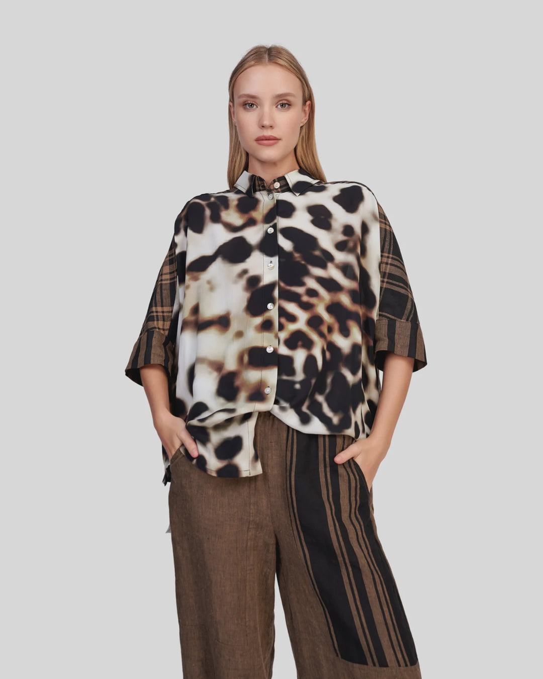 Alembika Fawn Leopard Camp Shirt