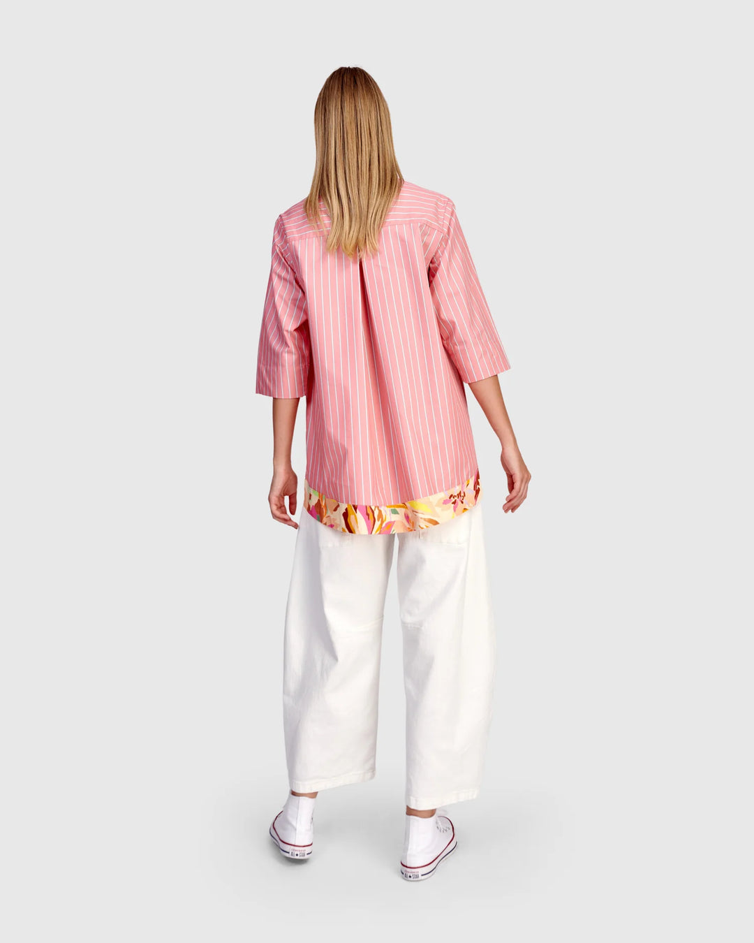 Alembika Jasmine Collarless Shirt - Blush