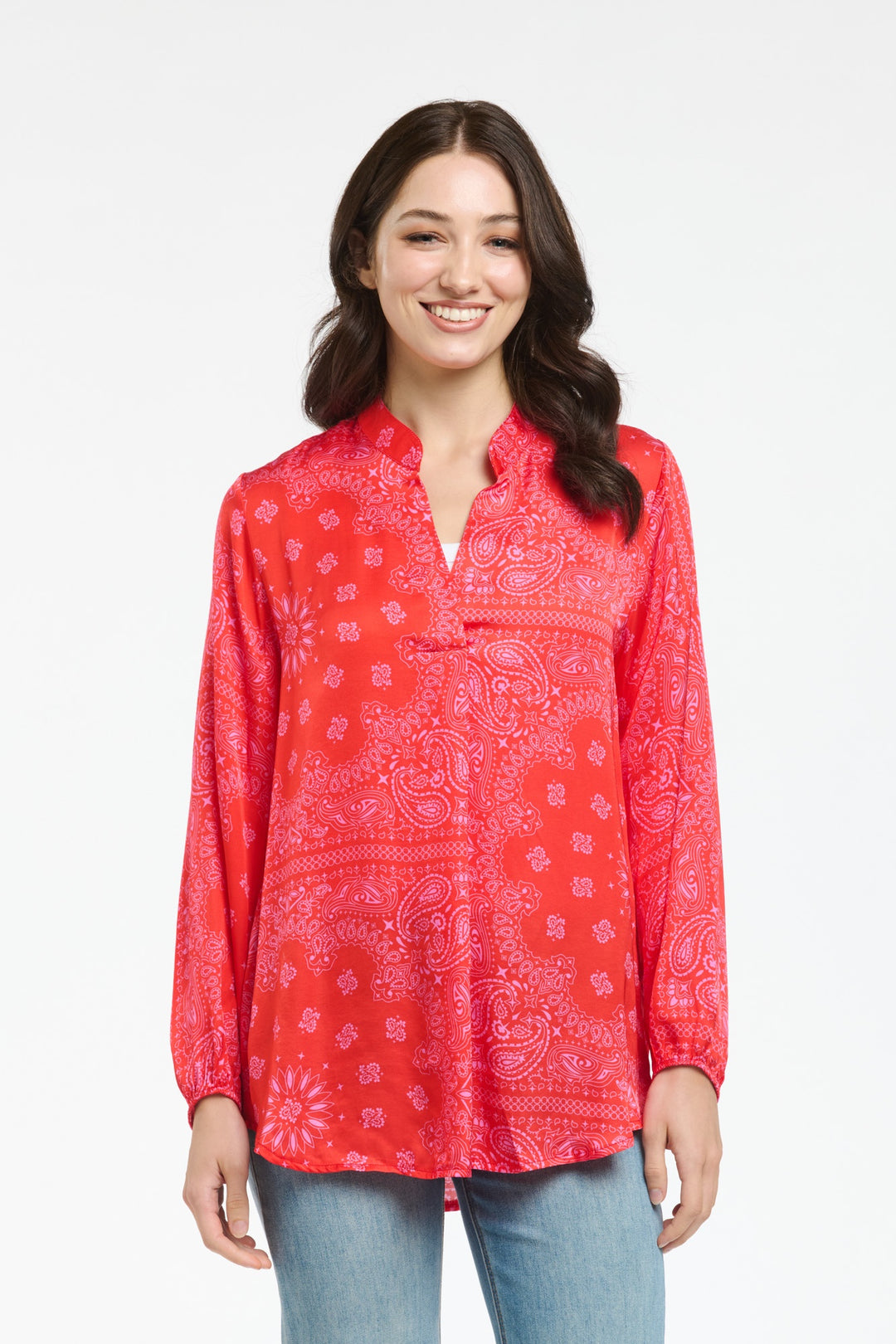 Urban Luxury Viscose Shirt - Red