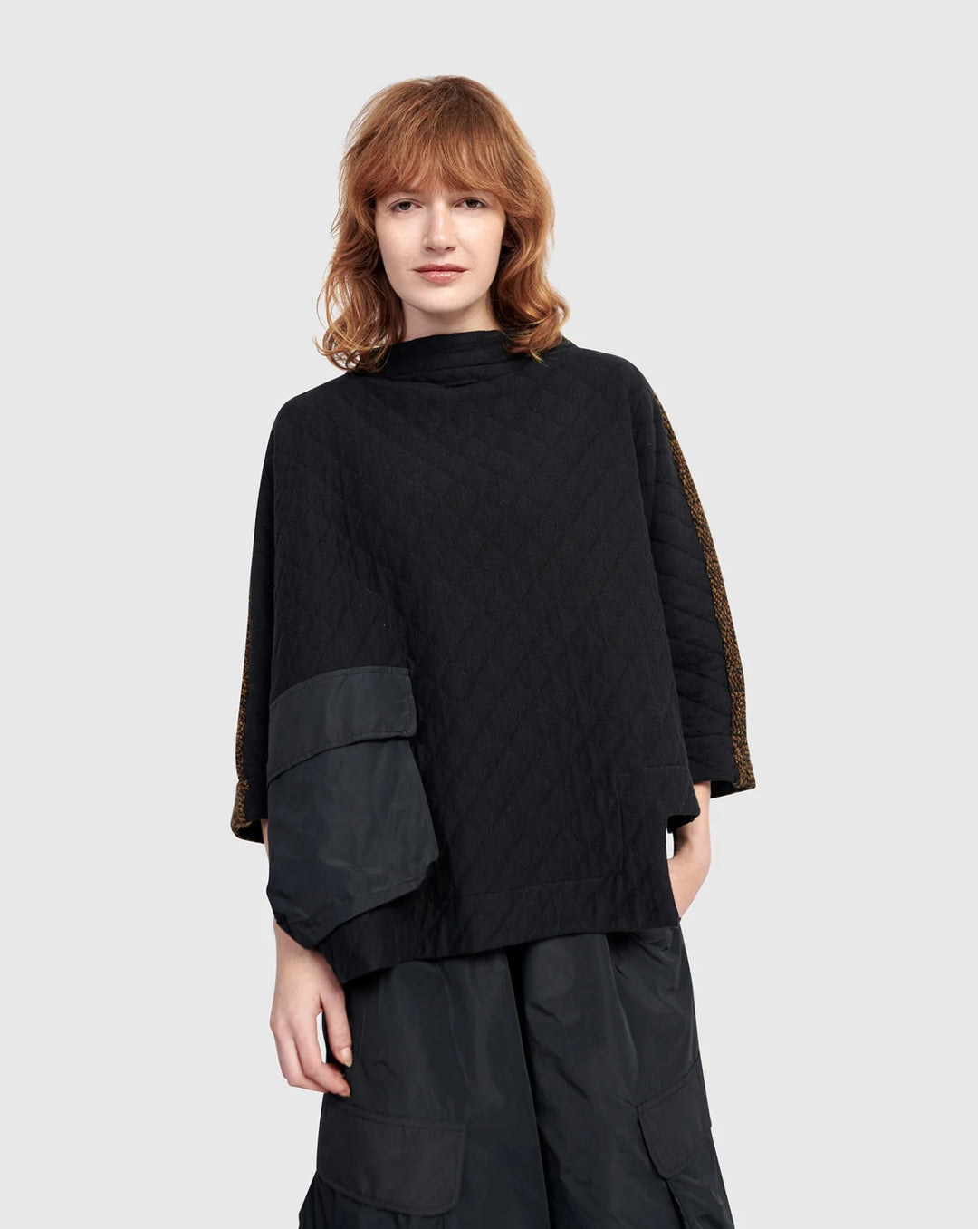 Alembika Urban Black Boxy Stepped Hem Top