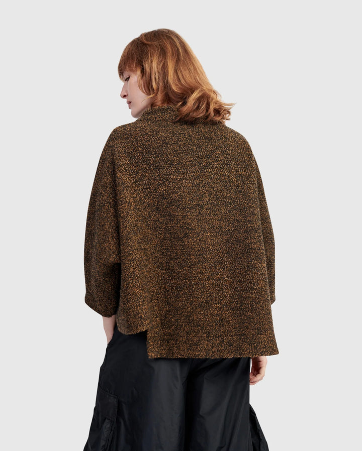 Alembika Urban Black Boxy Stepped Hem Top