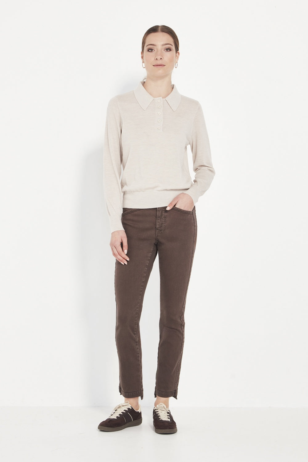 Verge  Valley Sweater - Chalk Marle