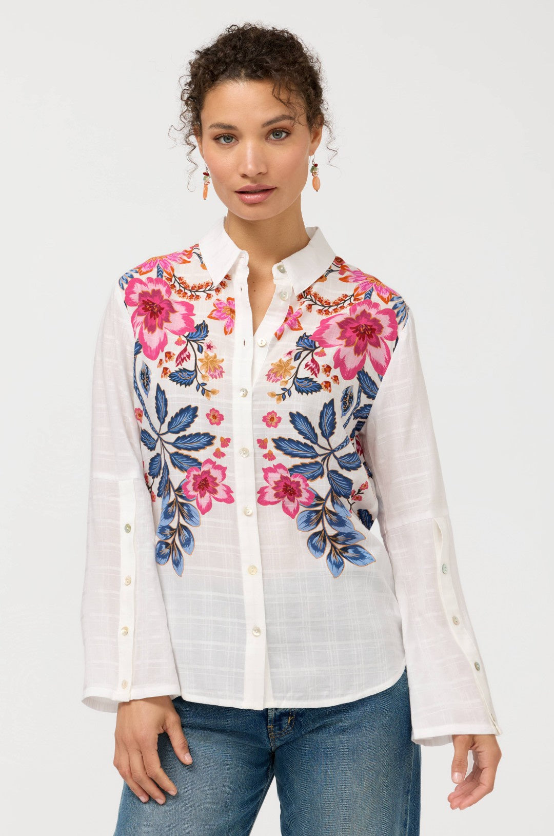 Johnny Was Button Detail Shirt