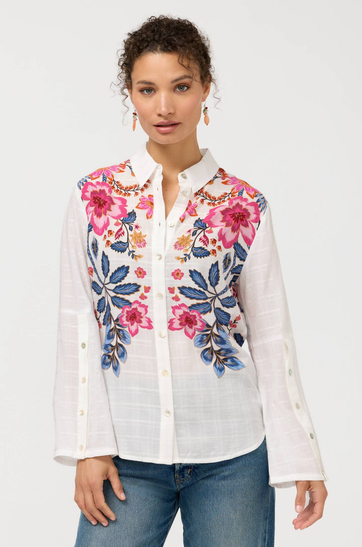 Johnny Was Button Detail Shirt