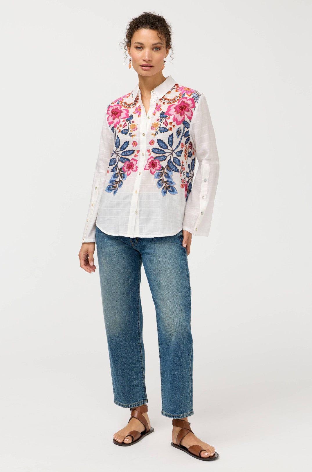 Johnny Was Button Detail Shirt