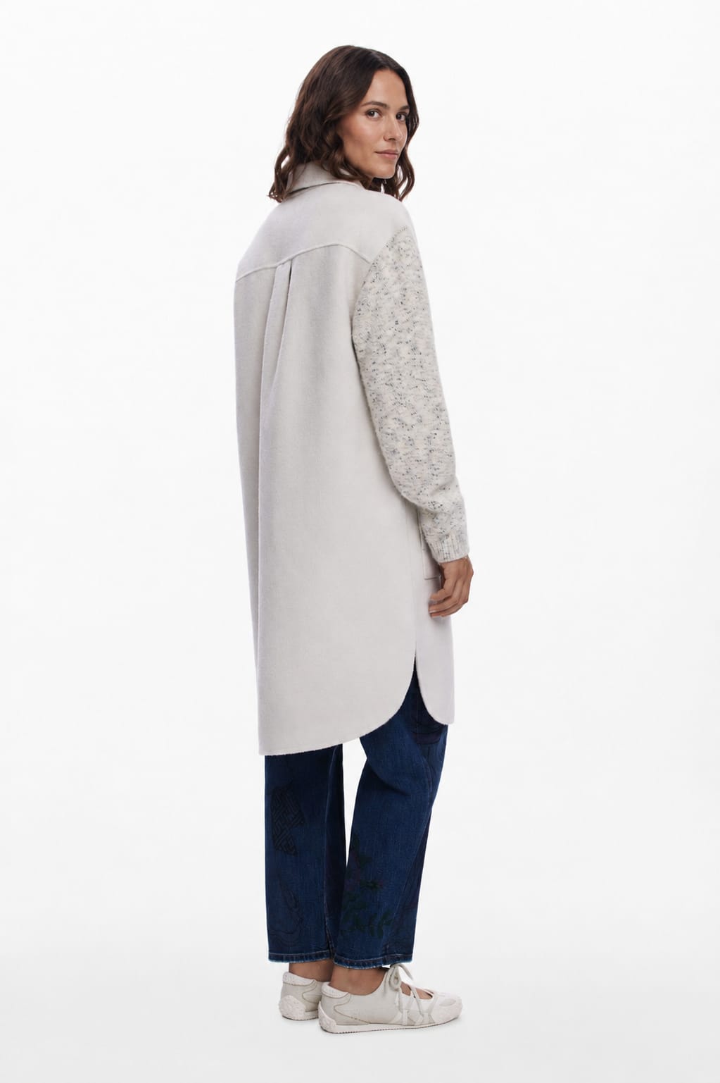 Desigual Light Combined Cloth Coat