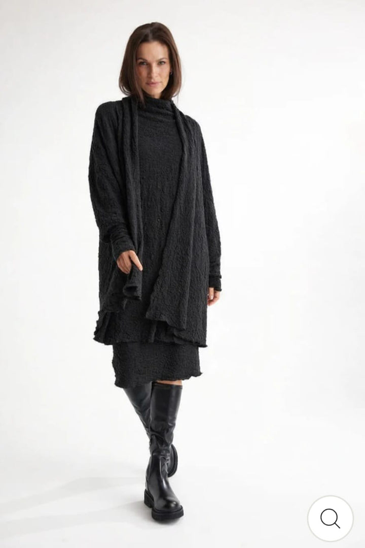 By Basics Bubble Wool Tunic - Black