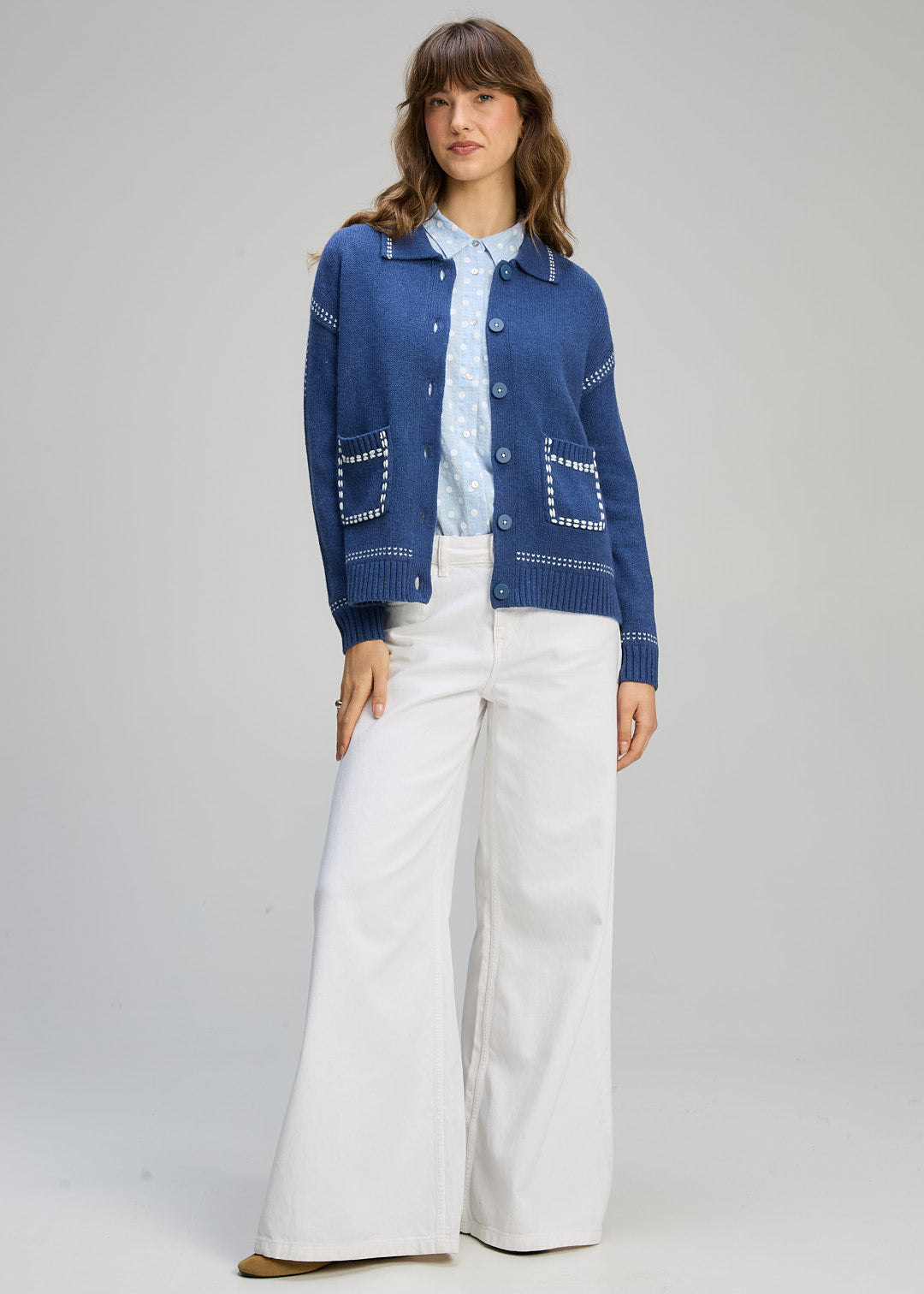 Zaket & Plover Tailored Cardigan - Indigo