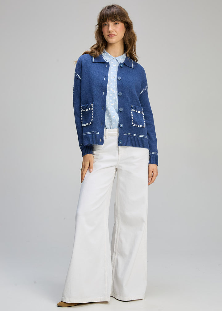 Zaket & Plover Tailored Cardigan - Indigo
