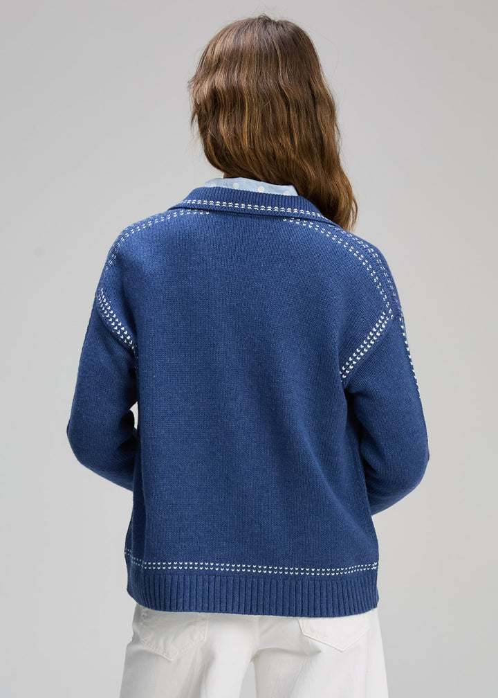 Zaket & Plover Tailored Cardigan - Indigo