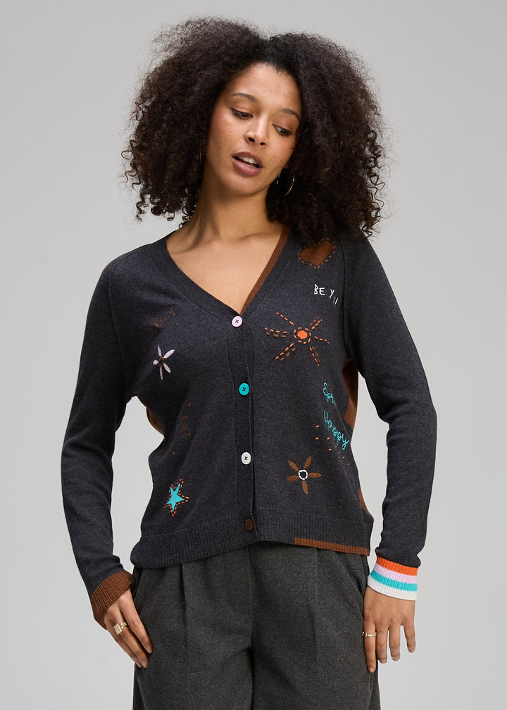 Zaket & Plover Good Energy Cardigan - Charcoal