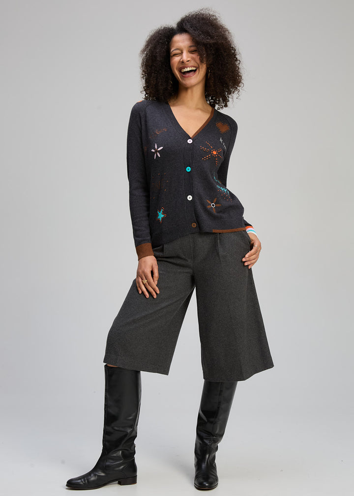 Zaket & Plover Good Energy Cardigan - Charcoal