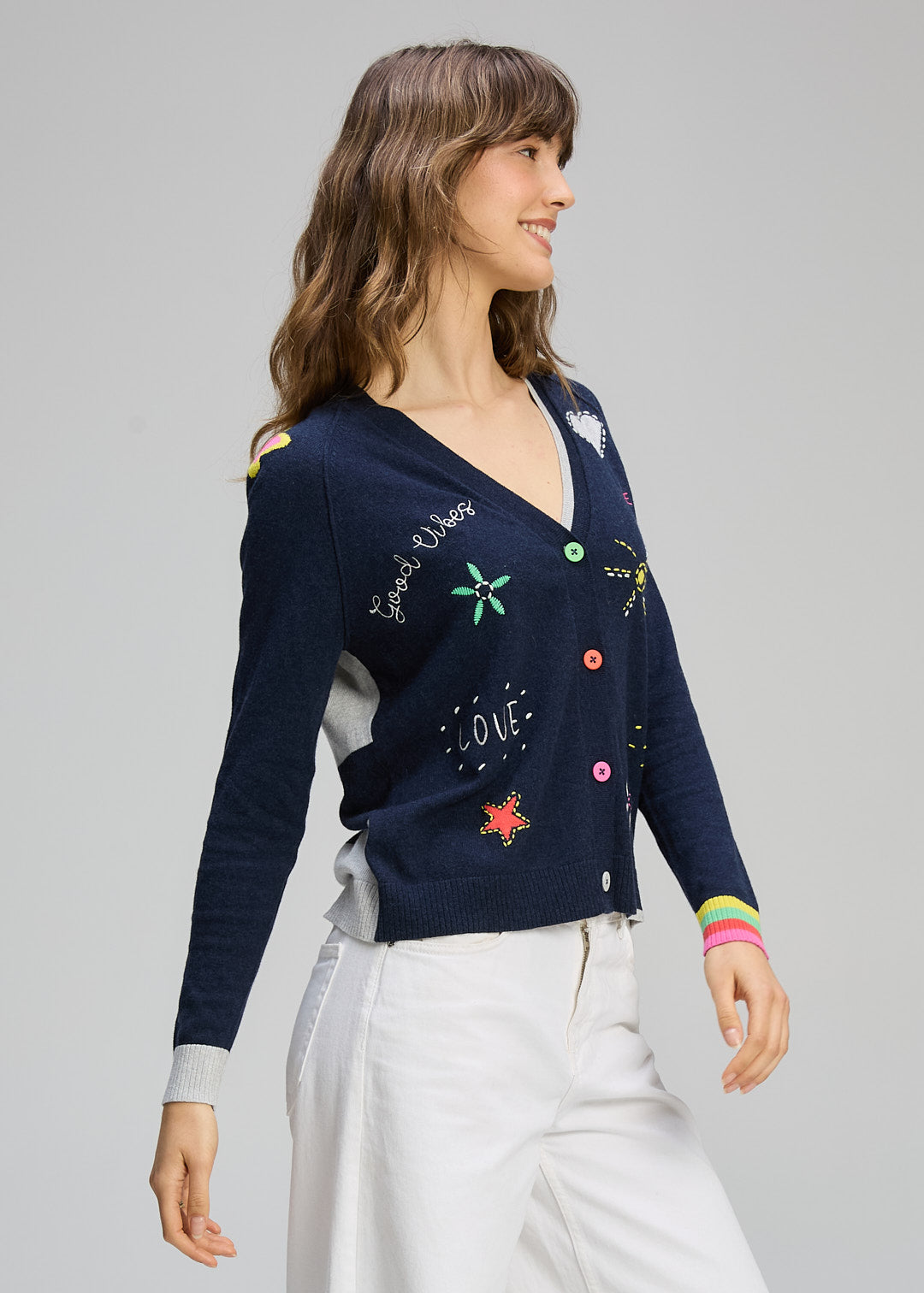 Zaket & Plover  Good Energy Cardigan - Denim