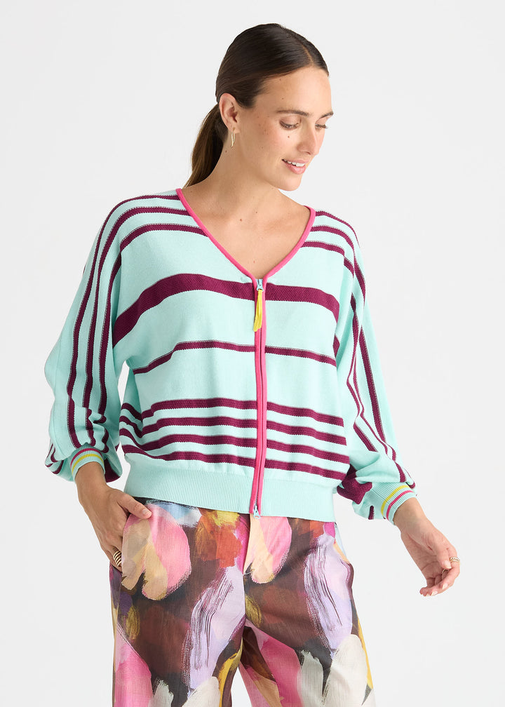 Zaket & Plover Zip Cardigan - Breeze