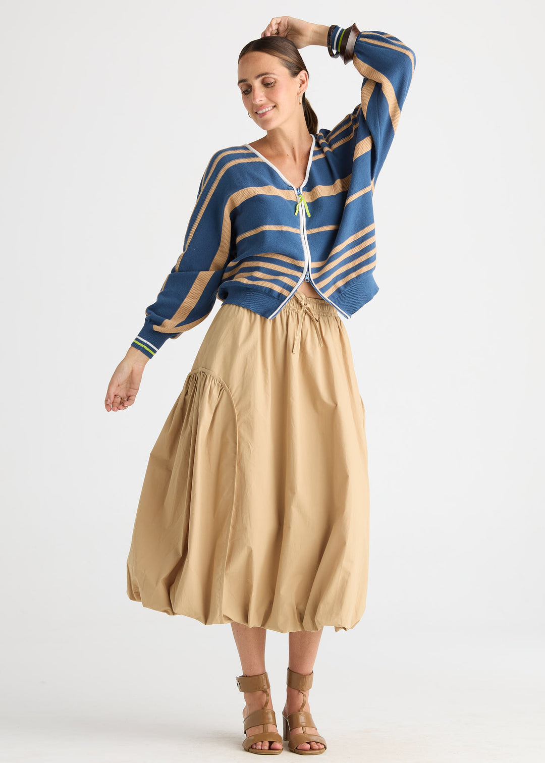Zaket & Plover Zip Cardigan - Sea