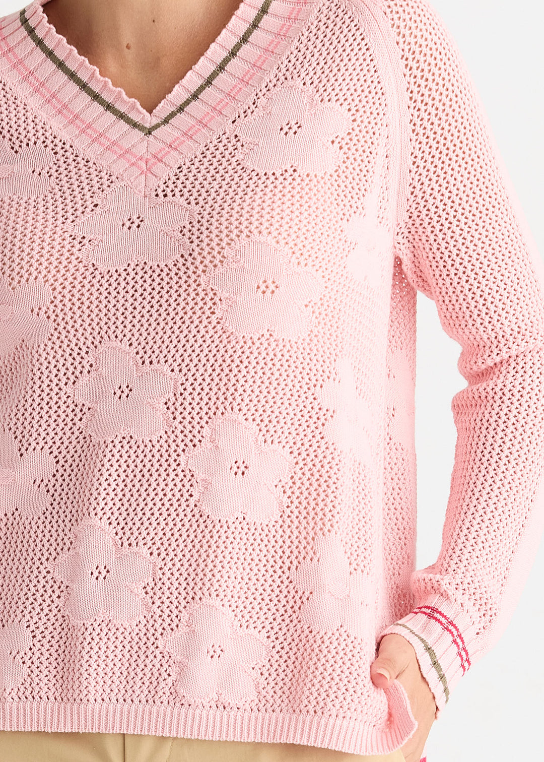 Zaket & Plover Pointelle Vee - Blush