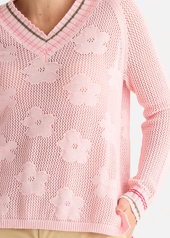 Zaket & Plover Pointelle Vee - Blush