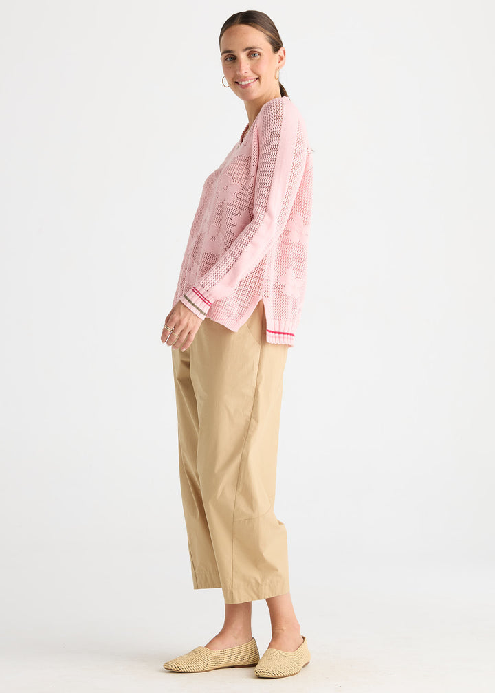 Zaket & Plover Pointelle Vee - Blush