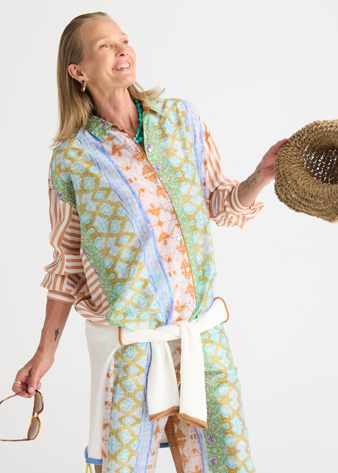 Zaket & Plover Pattern Clash Shirt