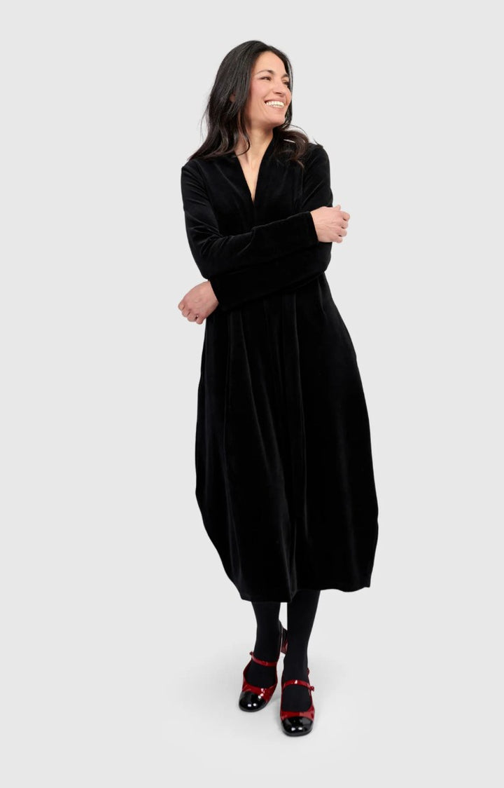 Alembika velvet cocoon dress