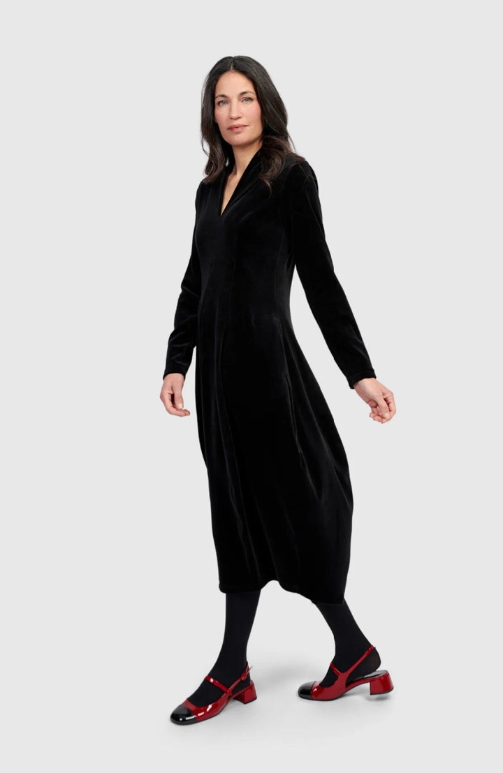 Alembika velvet cocoon dress