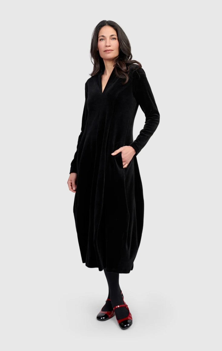 Alembika velvet cocoon dress