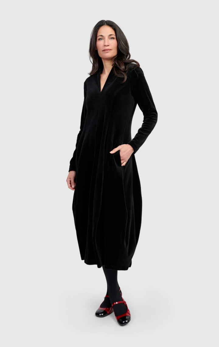 Alembika velvet cocoon dress
