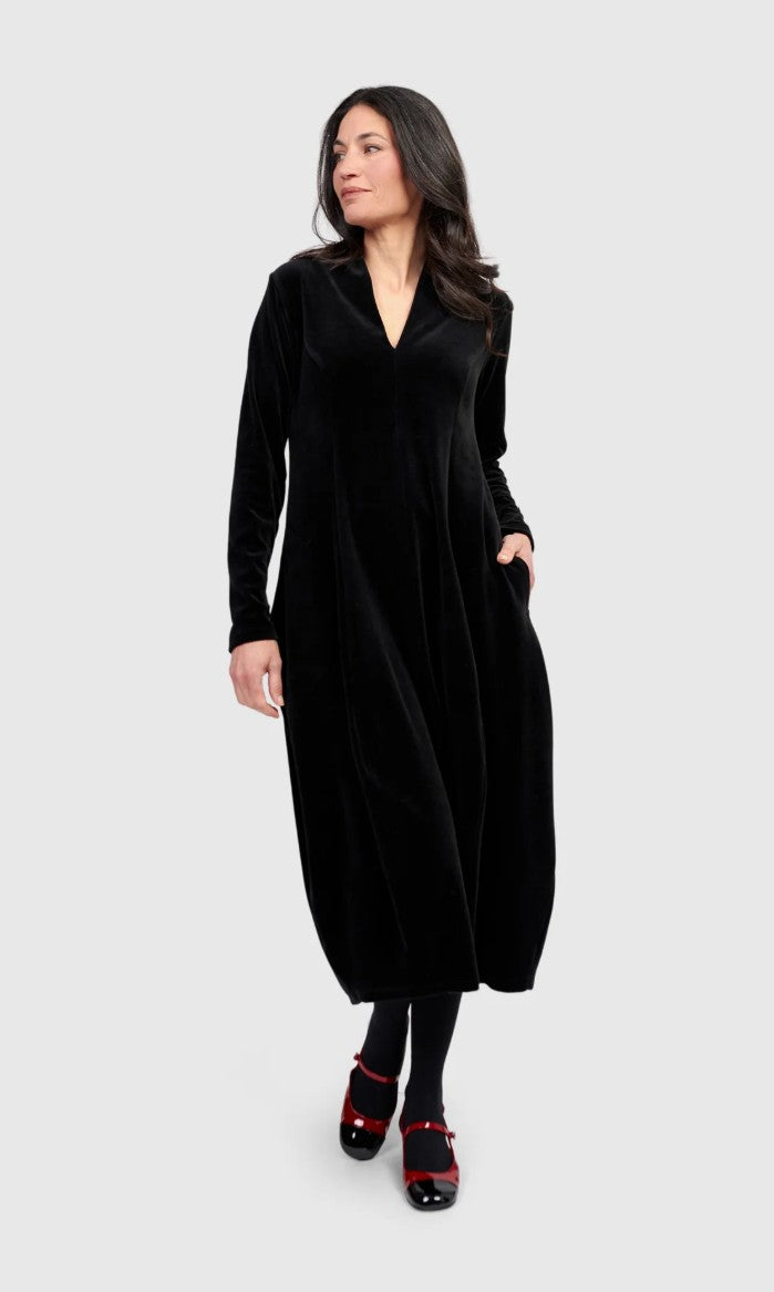 Alembika velvet cocoon dress